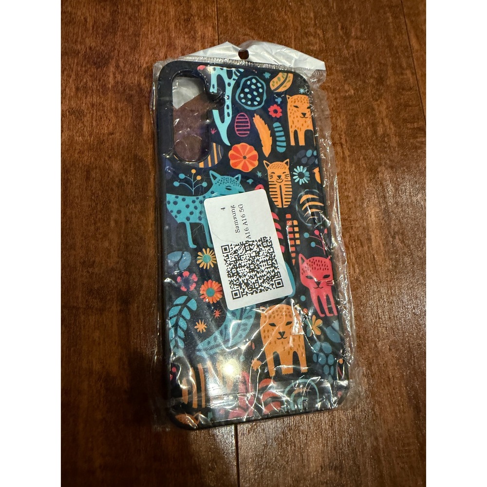Samsung Galaxy A16 5G Case Colorful Folk Art Cat Tiger Floral Pattern Cover